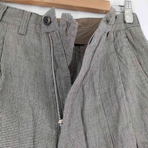 テットオム TETE HOMME 90s 千鳥格子柄 レーヨン混 2タック スラックス メンズ JPN:S