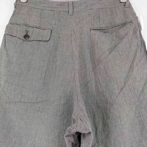 テットオム TETE HOMME 90s 千鳥格子柄 レーヨン混 2タック スラックス メンズ JPN:S