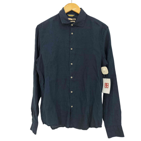 ESSENTIAL DOOA LINEN COLLECTION リネン100 ワイドカラー 長袖 シャツ メンズ JPN:S