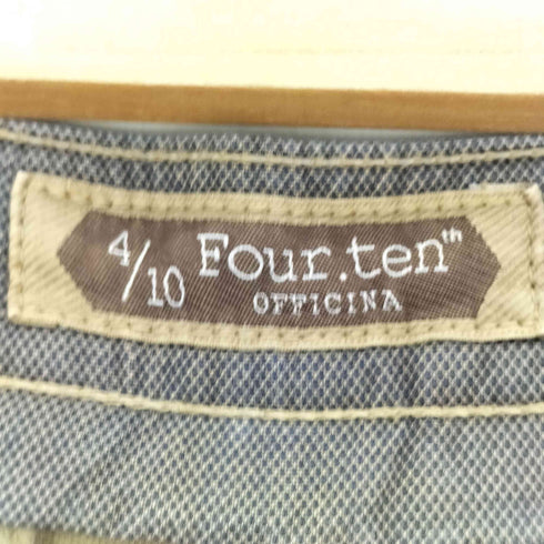 Four.ten イタリア製 SLIM チェック柄 スリム スラックスパンツ メンズ 44