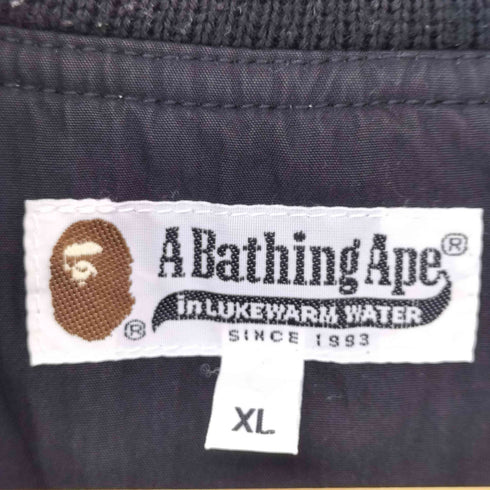 アベイシングエイプ A BATHING APE 胸元ロゴ裏地パイルボンバージャケット メンズ import:XL