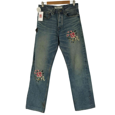 ダイリク DAIRIKU Flower Cross Embroidery Slim Denim Pants メンズ 29