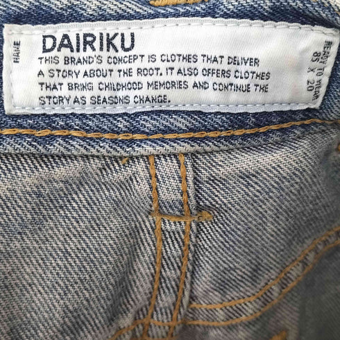 ダイリク DAIRIKU Flower Cross Embroidery Slim Denim Pants メンズ 29