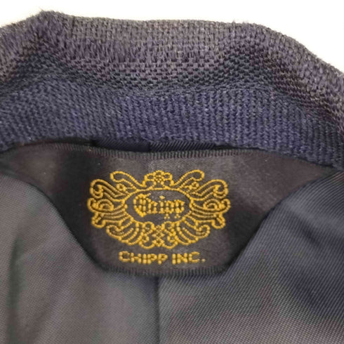 CHIPP INC. リネン混 金ボタン 紺ブレザー メンズ