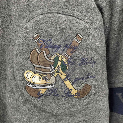PIA SPORTS カシミヤ混 ショールカラー ジップアップ メルトンブルゾン メンズ 3