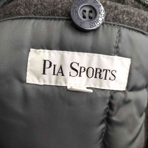 PIA SPORTS カシミヤ混 ショールカラー ジップアップ メルトンブルゾン メンズ 3