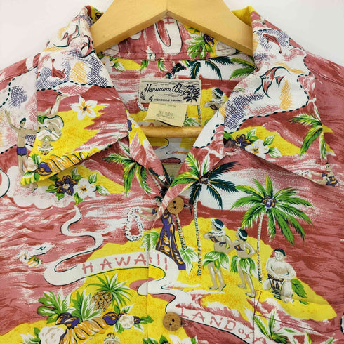 Hanauma Bay 90S 総柄 レーヨン100 アロハシャツ メンズ JPN:L