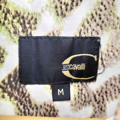 ジャストカヴァリ Just Cavalli 00s レギュラーカラー レオパード総柄 長袖シャツ Y2K メンズ M