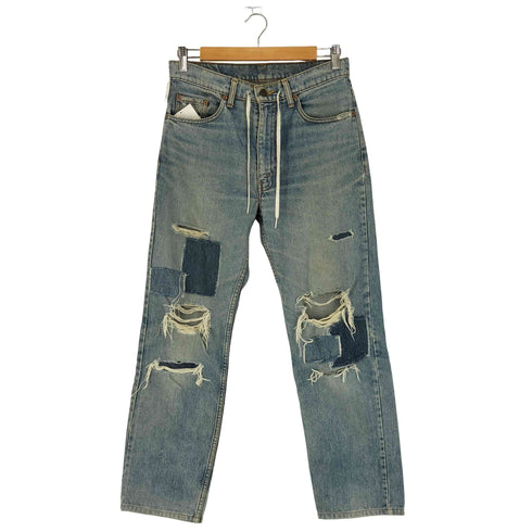 リーバイス Levis フィリピン製 リメイク パッチワーク ダメージ ストレートデニム 525-0217 メンズ 31×33