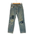 リーバイス Levis フィリピン製 リメイク パッチワーク ダメージ ストレートデニム 525-0217 メンズ 31×33