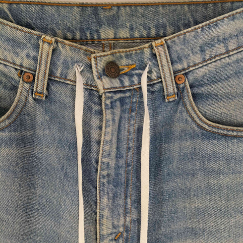 リーバイス Levis フィリピン製 リメイク パッチワーク ダメージ ストレートデニム 525-0217 メンズ 31×33
