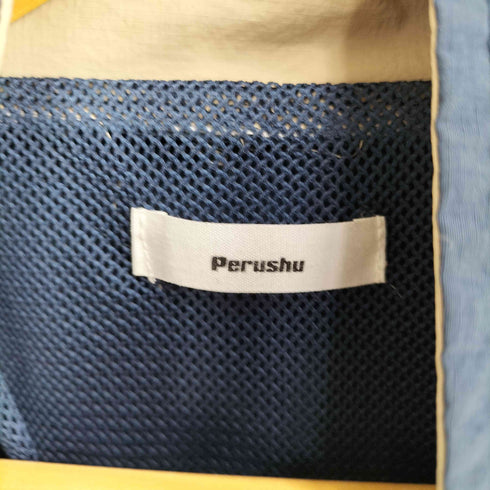 ペルーシュ Perushu ロゴパッチ ナイロン ジップアップ ジャケット メンズ JPN:M