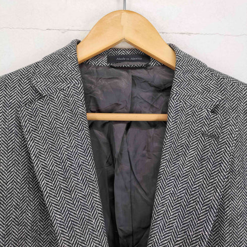 ローレンラルフローレン LAUREN RALPH LAUREN メキシコ製 ウール ヘリンボーン 2B テーラードジャケット メンズ 46R