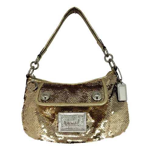 コーチ COACH POPPY 2way スパンコールワンショルダーバッグ レディース