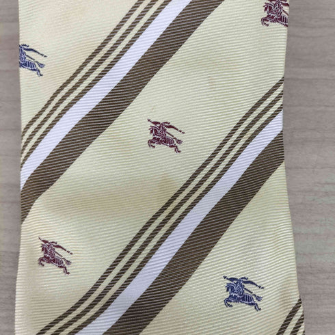 バーバリー BURBERRY 騎士刺繍 シルクネクタイ MADE IN ITALY メンズ