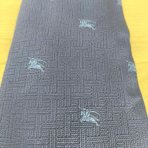バーバリー BURBERRY 騎士刺繍 シルクネクタイ MADE IN ITALY メンズ
