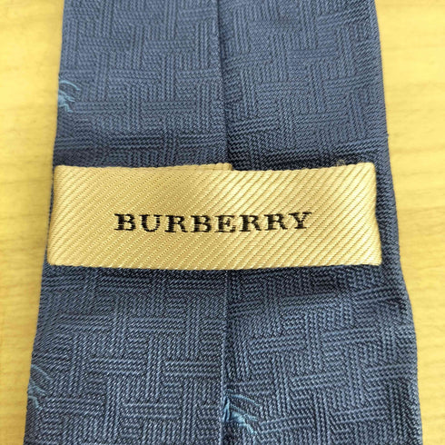 バーバリー BURBERRY 騎士刺繍 シルクネクタイ MADE IN ITALY メンズ