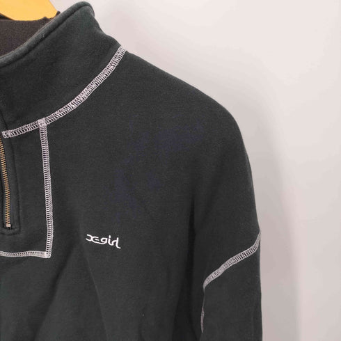 エックスガール X-girl CROPPED HALF ZIP SWEAT TOP レディース JPN:M