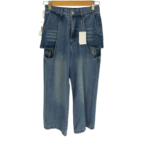 VANNIE U サイドカットアウトデニム レイヤードパンツ レディース JPN:M
