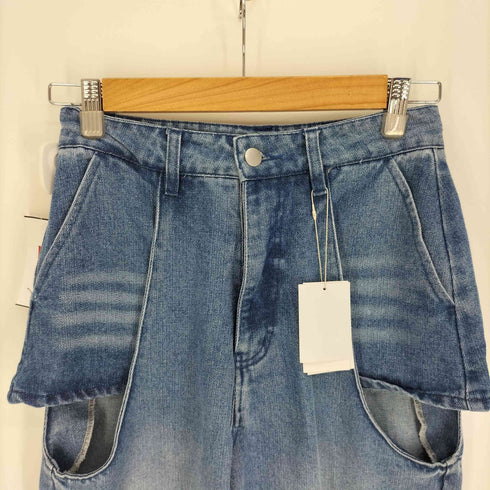 VANNIE U サイドカットアウトデニム レイヤードパンツ レディース JPN:M