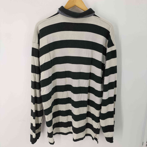 シュミーズラコステ CHEMISE LACOSTE 70-80s MADE IN FRANCE ボーダー長袖ポロシャツ メンズ JPN:L