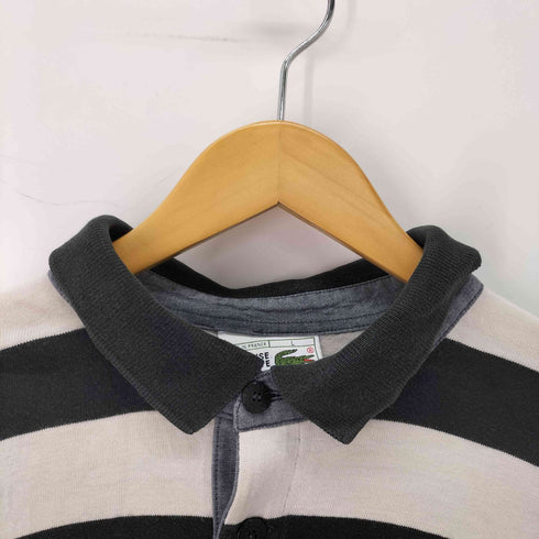 シュミーズラコステ CHEMISE LACOSTE 70-80s MADE IN FRANCE ボーダー長袖ポロシャツ メンズ JPN:L