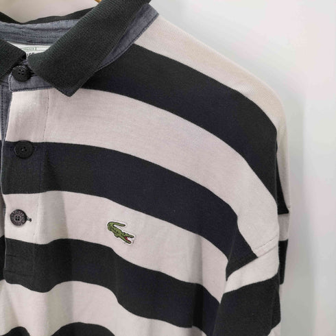 シュミーズラコステ CHEMISE LACOSTE 70-80s MADE IN FRANCE ボーダー長袖ポロシャツ メンズ JPN:L