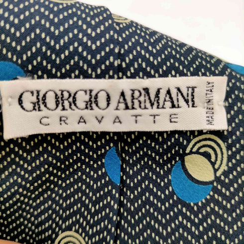 ジョルジオアルマーニ Giorgio Armani 90S イタリア製 白タグ CRAVATTE 総柄ネクタイ メンズ