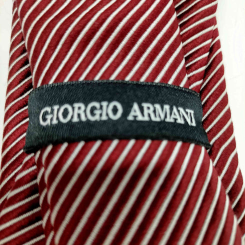 ジョルジオアルマーニ Giorgio Armani イタリア製 ストライプ シルクネクタイ メンズ