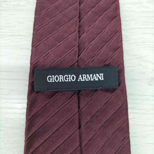 ジョルジオアルマーニ Giorgio Armani イタリア製 ストライプ シルクネクタイ メンズ
