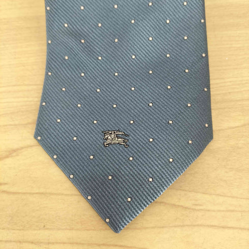 バーバリーズ BURBERRYS ロゴ刺繍 ドット柄シルクネクタイ メンズ