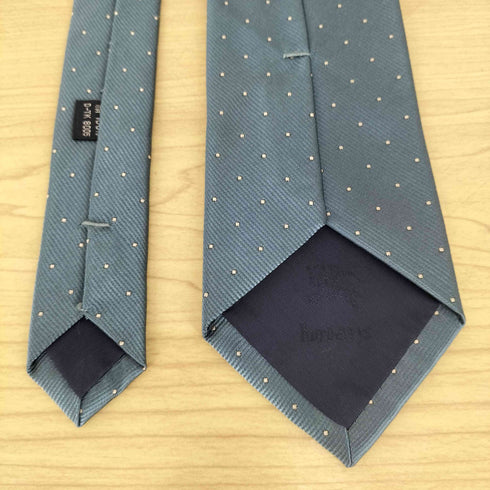 バーバリーズ BURBERRYS ロゴ刺繍 ドット柄シルクネクタイ メンズ