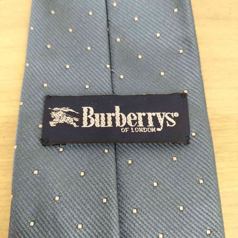 バーバリーズ BURBERRYS ロゴ刺繍 ドット柄シルクネクタイ メンズ