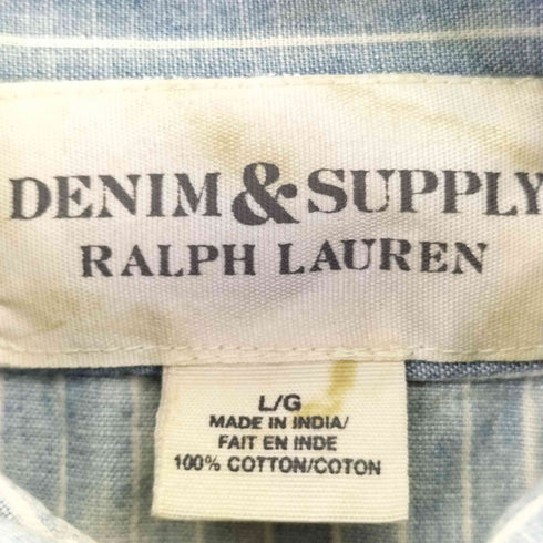 デニムアンドサプライ ラルフローレン DENIM & SUPPLY RALPH LAUREN ストライプ L/S シャツ メンズ import:L