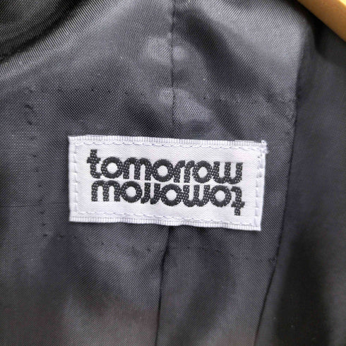 TOMORROW フェイクレザー ジップアップ フライトジャケット メンズ