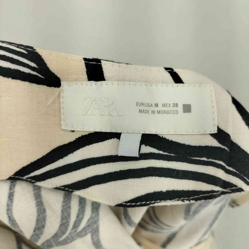 ザラ ZARA ボタニカル柄 チューブトップ レディース M