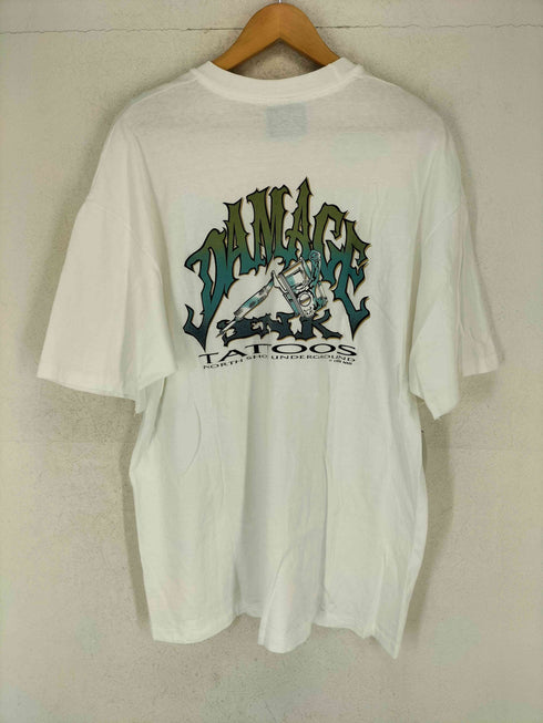 NORTH SHORE UNDERGROUND 90s 袖裾シングル 両面プリントクルーネックTシャツ メンズ XL
