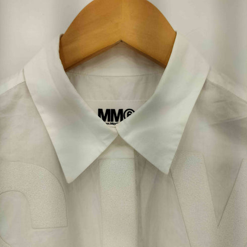 エムエムシックスメゾンマルジェラ MM6 Maison Margiela スタッフ期 SIX スプレープリント ノースリーブ シャツ ブラウス レディース 40