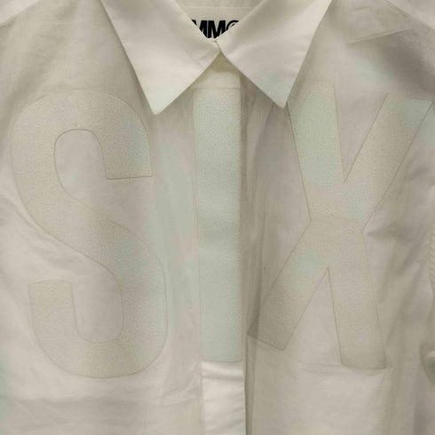 エムエムシックスメゾンマルジェラ MM6 Maison Margiela スタッフ期 SIX スプレープリント ノースリーブ シャツ ブラウス レディース 40