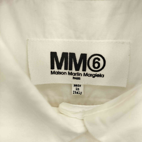 エムエムシックスメゾンマルジェラ MM6 Maison Margiela スタッフ期 SIX スプレープリント ノースリーブ シャツ ブラウス レディース 40