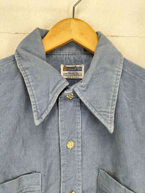 パーマネントプレス Permanent Press 60s- USA製 コーデュロイシャツ メンズ L