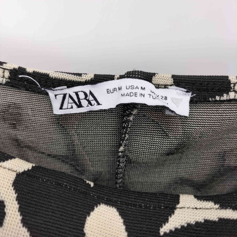 ザラ ZARA 総柄キャミワンピース レディース import:M