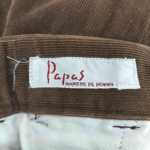 パパス papas 3タックコーデュロイパンツ メンズ M76