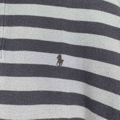 ポロバイラルフローレン Polo by RALPH LAUREN ポニー刺繍 ボーダー柄 S/S ポロシャツ メンズ import:XXL