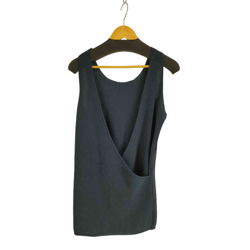 ロクビューティーアンドユースユナイテッドアローズ 6 BEAUTY & YOUTH UNITED ARROWS BACK CACHE-COEUR SLEEVE LESS KNIT レディース