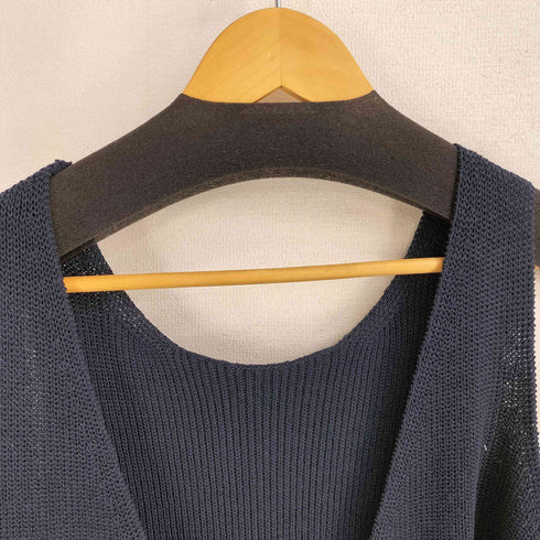 ロクビューティーアンドユースユナイテッドアローズ 6 BEAUTY & YOUTH UNITED ARROWS BACK CACHE-COEUR SLEEVE LESS KNIT レディース