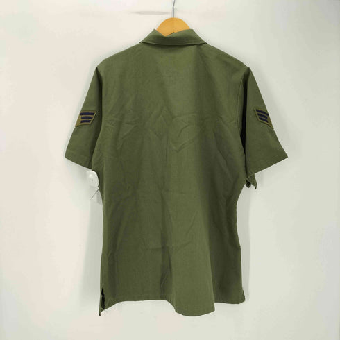 ユーエスアーミー U.S. ARMY 80S UTILITY OG-507 DURABLE PRESS エンブレム 刺繍 S/S ミリタリー シャツ カットオフ 1981年製 メンズ 15 1/2×31