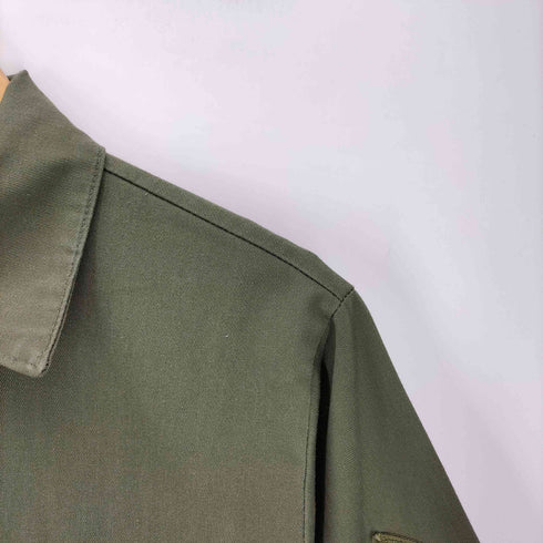 ユーエスアーミー U.S. ARMY 80S UTILITY OG-507 DURABLE PRESS エンブレム 刺繍 S/S ミリタリー シャツ カットオフ 1981年製 メンズ 15 1/2×31