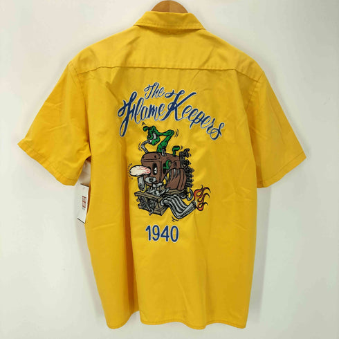 ビッグジョン BIG JOHN Ken THE FLATOP 70th ANNIVERSARY 1940 バッグ 刺繍 S/S ワーク シャツ メンズ import:XL