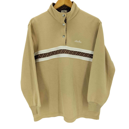 エレッセ ellesse ロゴ刺繍スナップポロシャツ レディース import:M